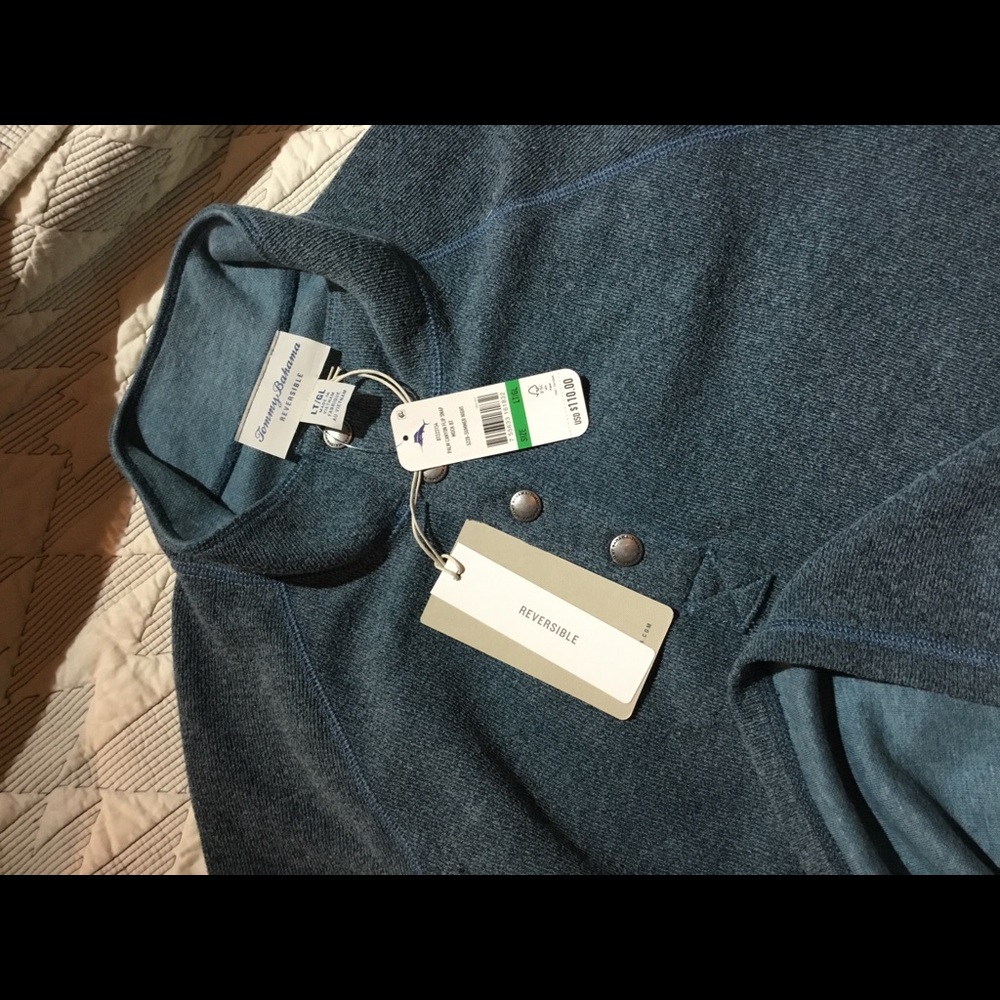 Tommy Bahamas reversible crew neck sweater LT